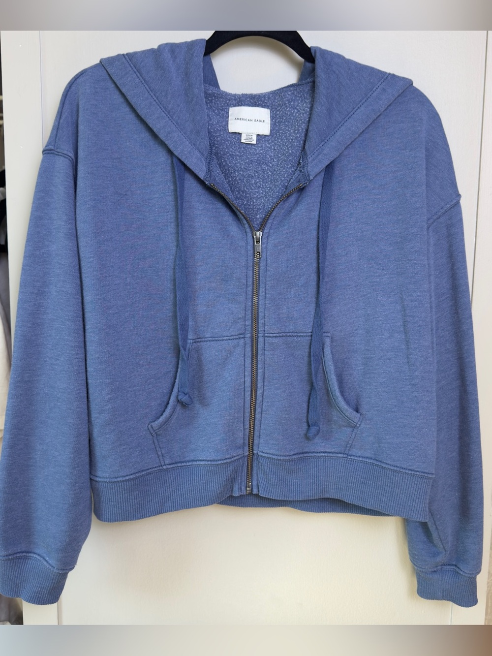 American Eagle Casual Cropped Womens Zip-Up Hoodie Jacket Size Small
